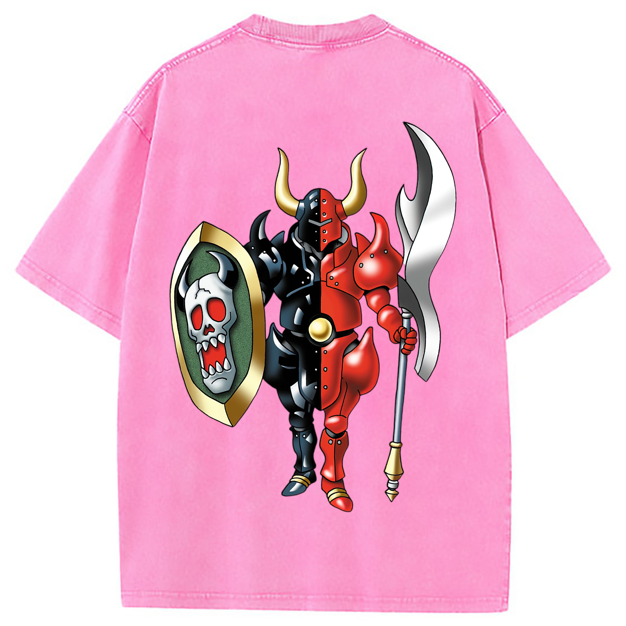 （画像用） ドラゴンクエスト Doragon Kuesuto Dragon Quest 綿100% ヴィンテージ風 半袖Tシャツ（背面プリント）